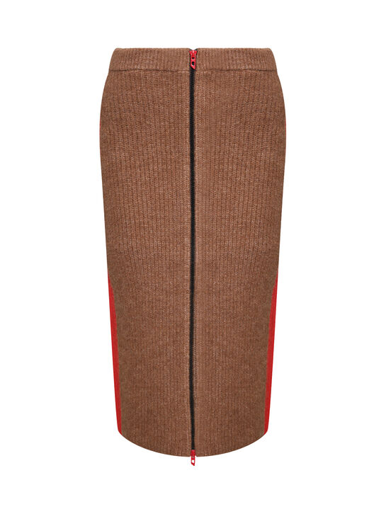 Юбка трикотажная с оранжевыми лампасами Diesel | Фото 1