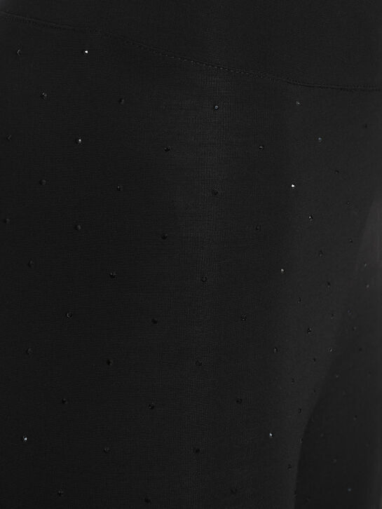 Леггинсы со стразами, черные Flashin | Фото 7