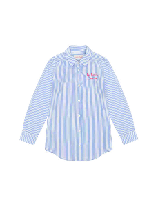 Рубашка в полоску с принтом &quot;Снуппи&quot; Saint Barth | Фото 1