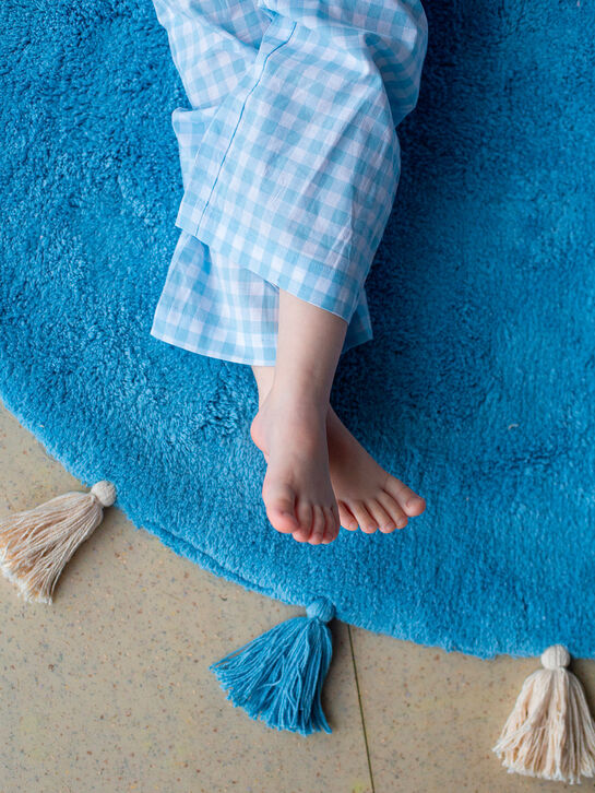 Хлопковый ковер Colorful Blue d140 Lillaland | Фото 9