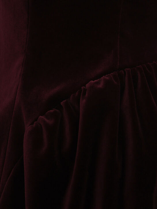 Мини-платье, бархатное, бордовое Flashin | Фото 5