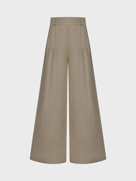 Брюки льняные с защипами Flashin | Фото 1