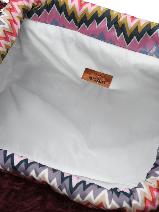 Сумка из эко-меха, бордовая Missoni | Фото 5