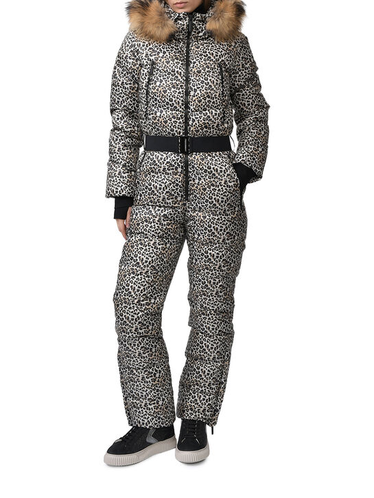 Комбинезон с меховой опушкой на капюшоне, леопардовый Freedomday | Фото 2