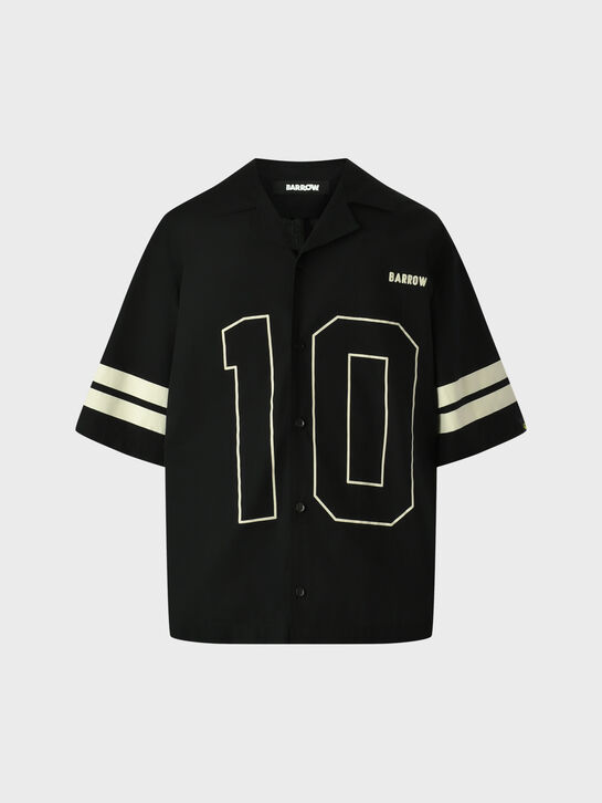 Рубашка принт &quot;10&quot;, черная Barrow | Фото 1