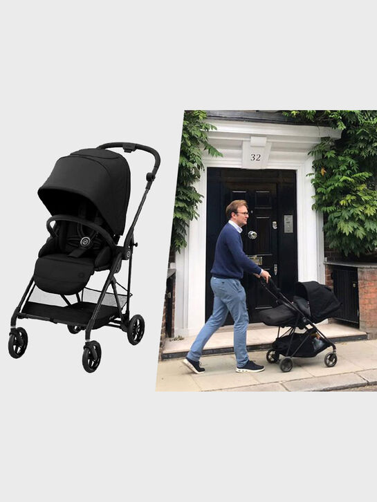 Коляска прогулочная Melio Carbon Magic Black с дождевиком CYBEX | Фото 11