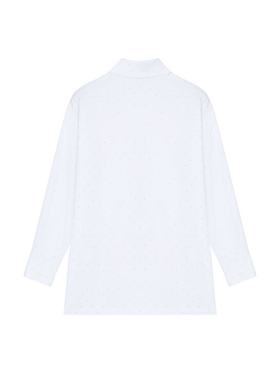 Рубашка со стразами, белая Dan Maralex | Фото 2