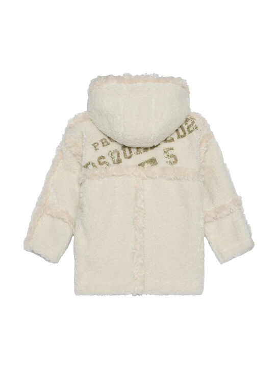 Пальто из эко-меха, белое Dsquared2 | Фото 5