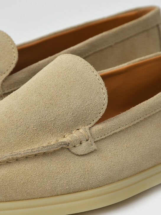Лоферы замшевые, кремовые Gallucci | Фото 7