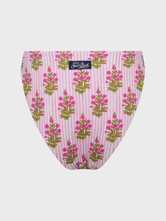 Купальник в полоску с цветочным принтом Saint Barth | Фото 5