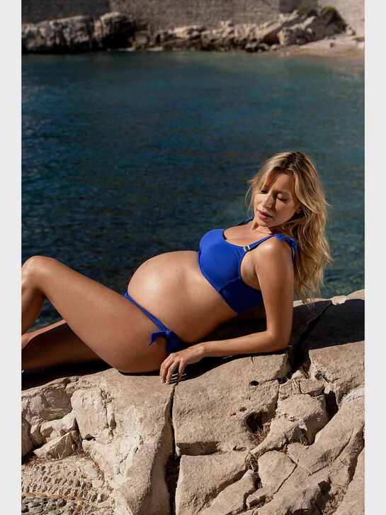 Купальник для беременных раздельный, синий Cache Coeur | Фото 8