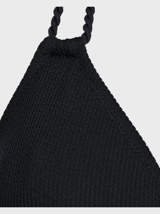 Черный топ с удлиненной шнуровкой NATAYAKIM | Фото 5