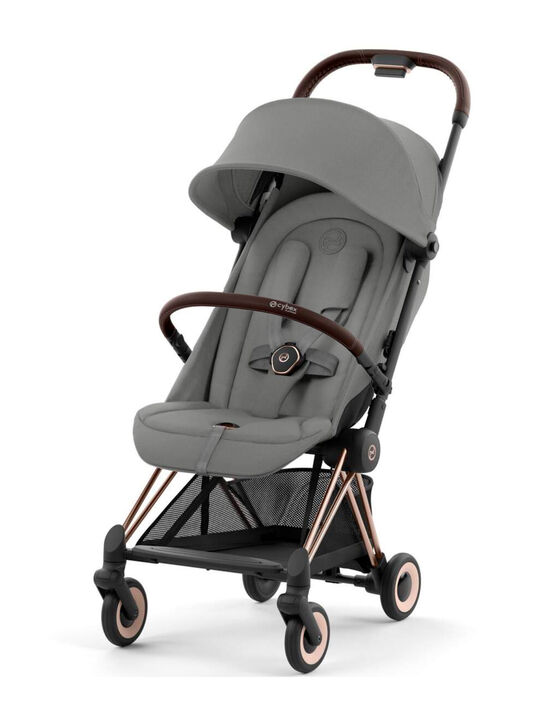 Коляска Coya Rosegold Mirage Grey с дождевиком и бампером CYBEX | Фото 2