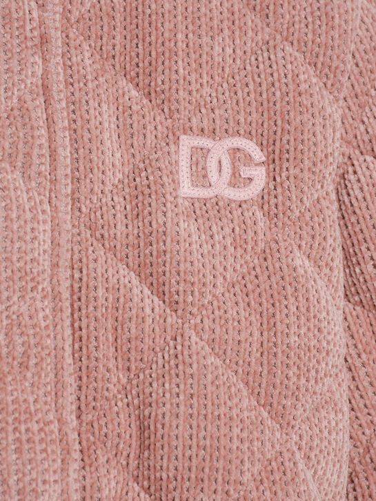 Куртка стеганая с капюшоном, розовая Dolce&Gabbana | Фото 3