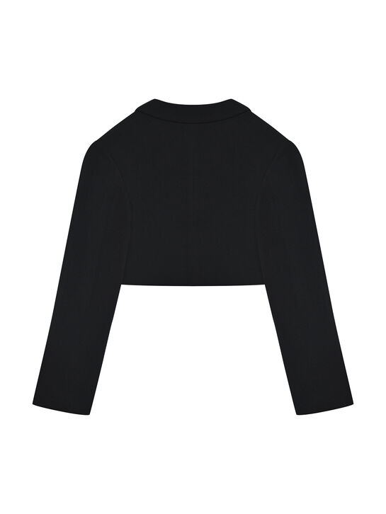 Пиджак укороченный, черный Elisabetta Franchi | Фото 3