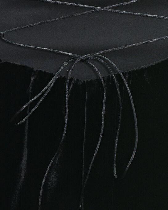 Платье-комбиная со шнуровкой, черное ALINE | Фото 9