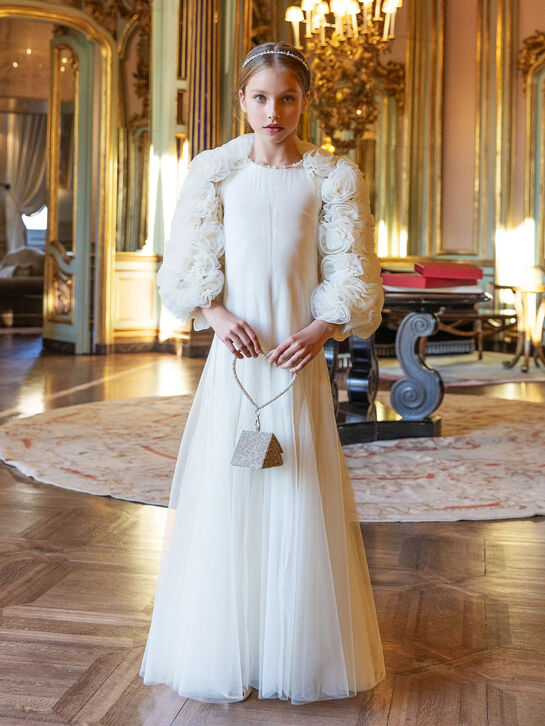 Платье с рукавами из объемных цветов Maison Ava | Фото 2