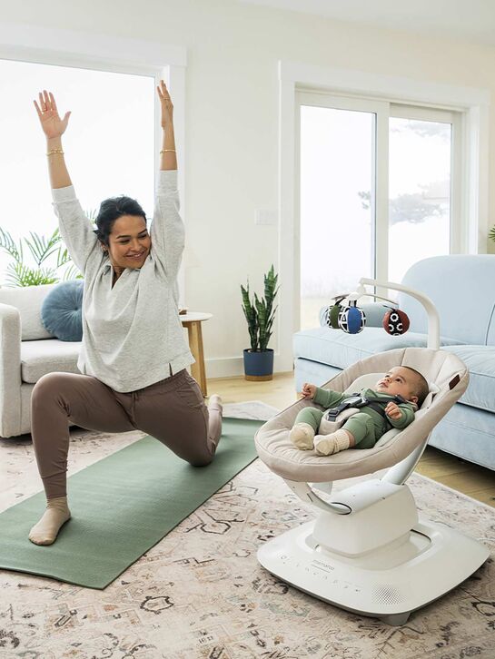 Кресло-качалка Mamaroo Charlie Sand Melange UPPAbaby | Фото 10