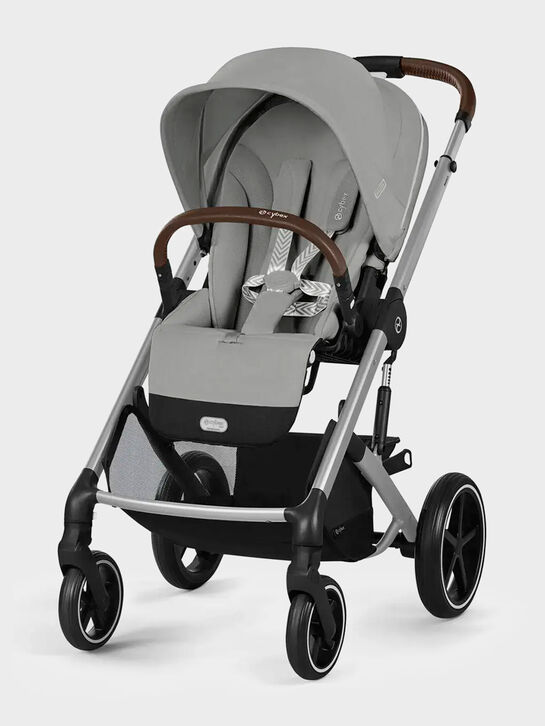 Коляска Balios S Lux SLV Stone Grey с дождевиком CYBEX | Фото 1