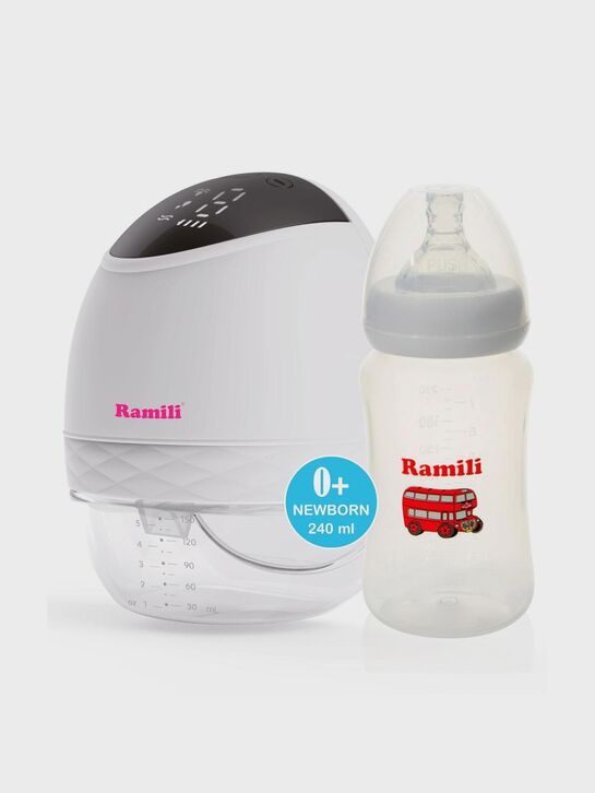 Бионический электрический молокоотсос SE500 с бутылочкой 240 мл Ramili | Фото 15