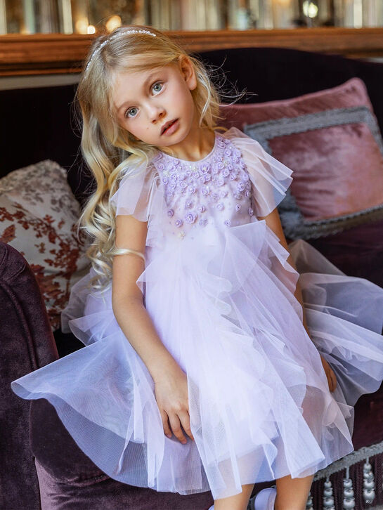 Платье с пайетками и стразами Maison Ava | Фото 3