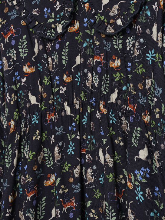 Платье с растительным принтом IL Gufo | Фото 3