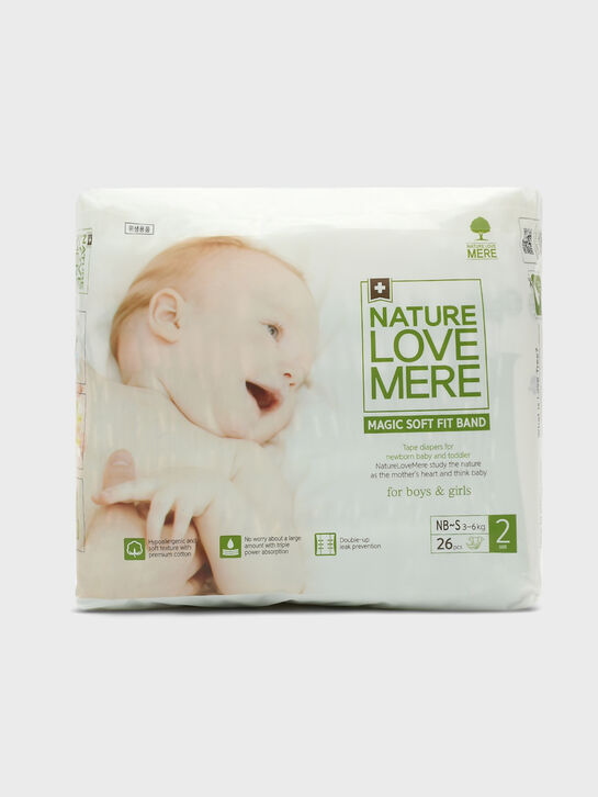 Подгузники супер мягкие MAGIC Soft S 3-6 кг, 26 шт NATURE LOVE MERE | Фото 1