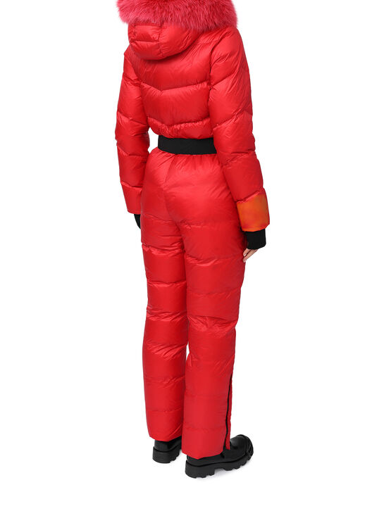 Комбинезон с меховой опушкой на капюшоне, красный Freedomday | Фото 6