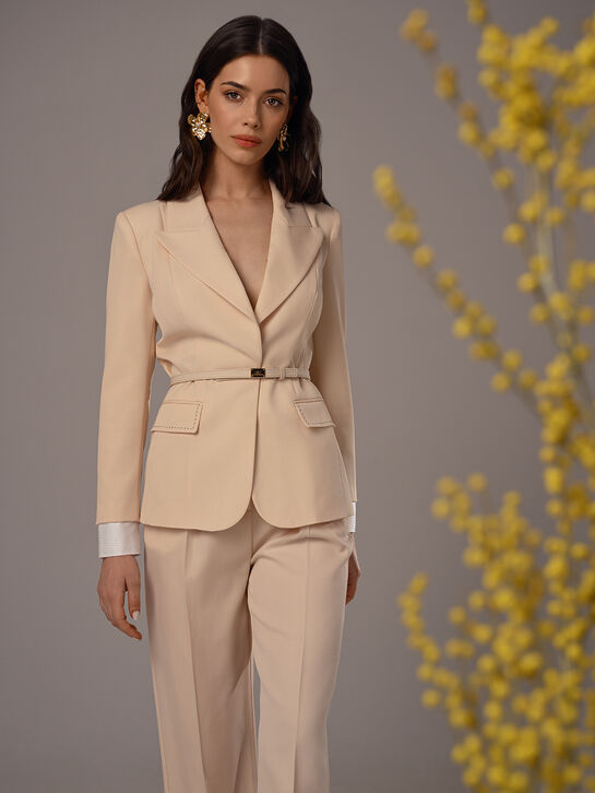 Жакет приталенный с поясом Elisabetta Franchi | Фото 2