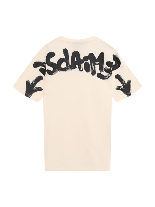 Футболка с лого, кремовая Disclaimer | Фото 2