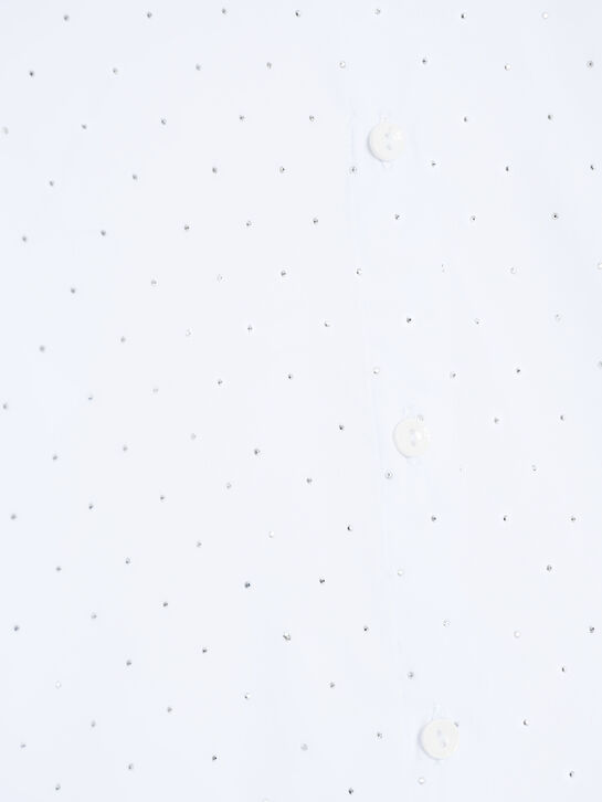 Рубашка со стразами, белая Dan Maralex | Фото 3