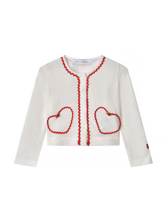 Кардиган с красной тесьмой Monnalisa | Фото 1