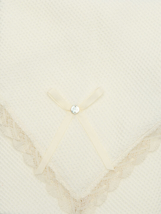 Плед кружевной отделкой, кремовый Paz Rodriguez | Фото 4