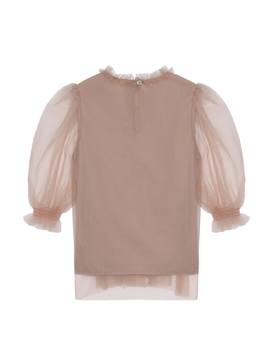 Блуза с прозрачными рукавами C'era Una Volta | Фото 2