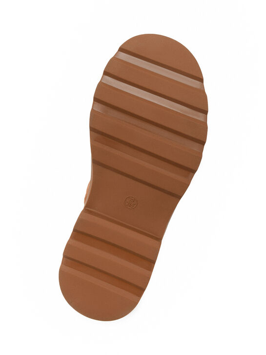 Ботинки с отделкой эко-мехом, коричневые Monnalisa | Фото 6