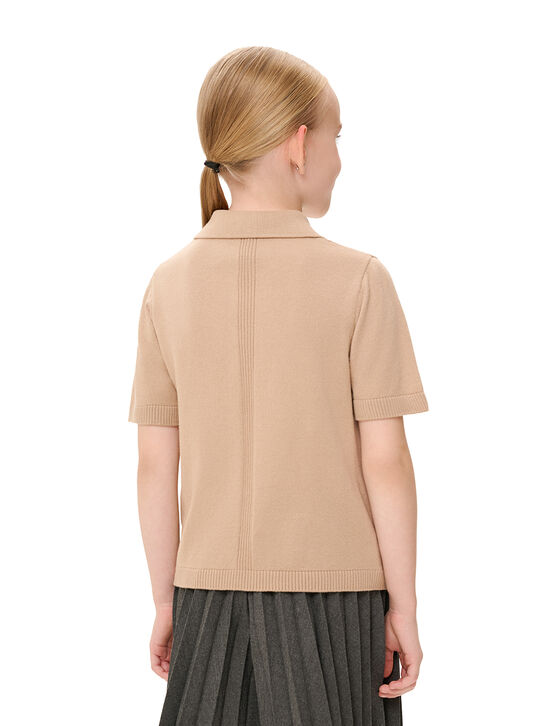 Футболка-поло, бежевая KengLabel | Фото 5