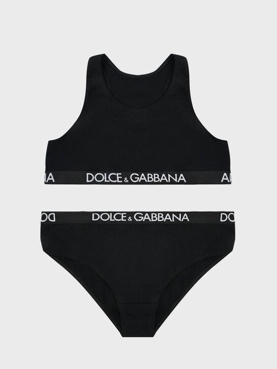Комплект: топ и трусы, черный Dolce&Gabbana | Фото 1