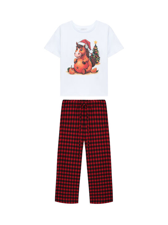 Пижама с новогодним принтом Dan Maralex | Фото 1