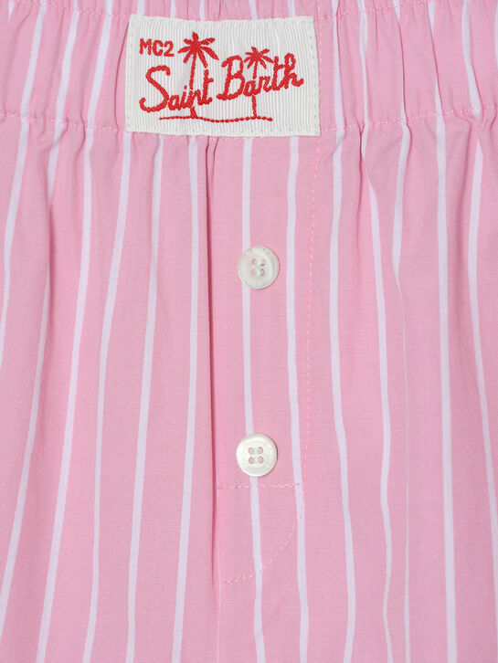 Шорты в полоску, пижамный стиль Saint Barth | Фото 3