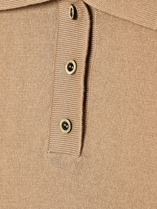 Футболка-поло, бежевая KengLabel | Фото 7