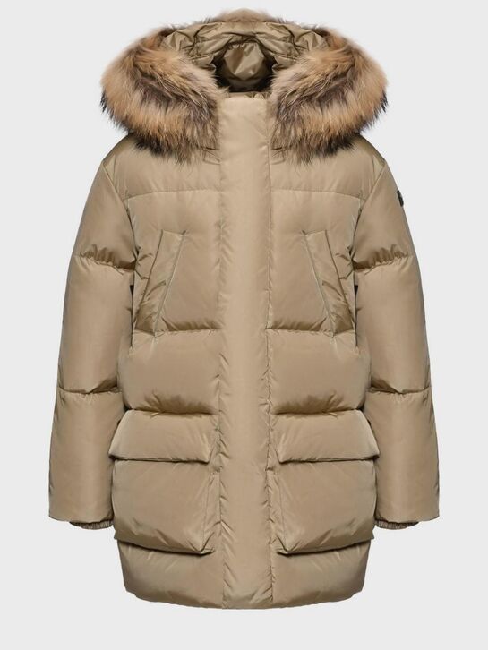 Пальто стеганое с мехом IL Gufo | Фото 1