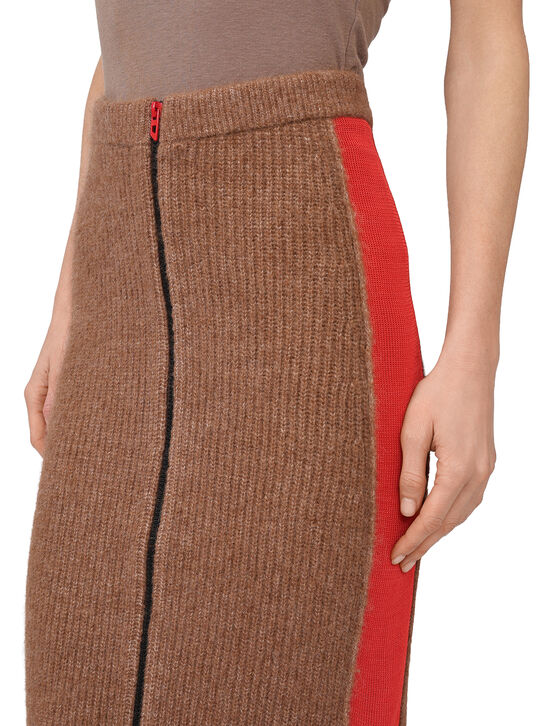 Юбка трикотажная с оранжевыми лампасами Diesel | Фото 5