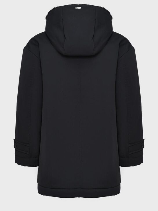 Куртка с мехом, черная Herno | Фото 2