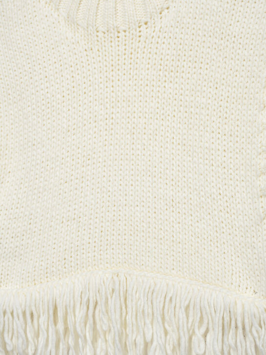 Жилет вязаный с бахромой IL Gufo | Фото 3