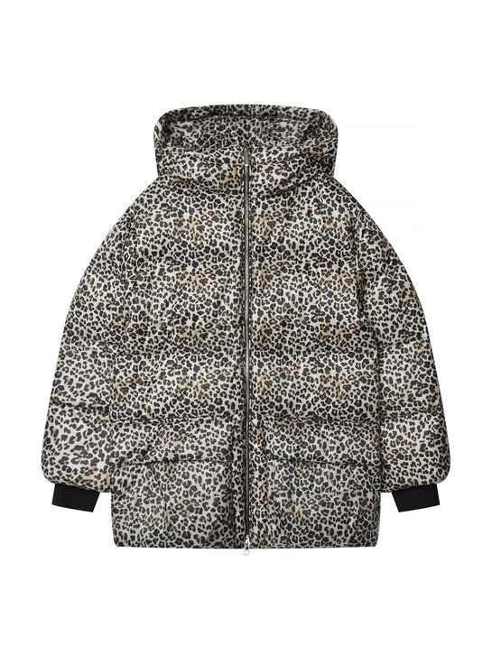 Куртка-пуховик с леопардовым принтом Freedomday | Фото 1