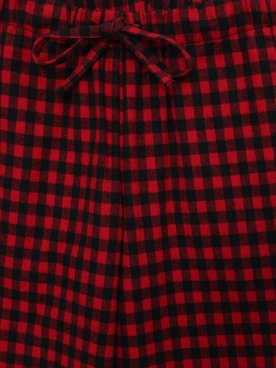 Пижама с новогодним принтом и брюками в клетку Dan Maralex | Фото 7