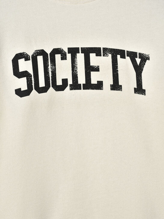 Свитшот с лого, белый The New Society | Фото 3