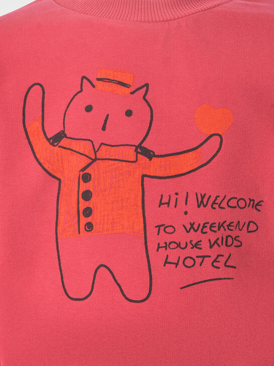 Свитшот, принт кот и надписи Weekend house kids | Фото 5