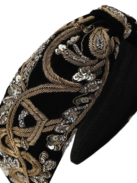 Ободок бархатный с бисером Maison Ava | Фото 3