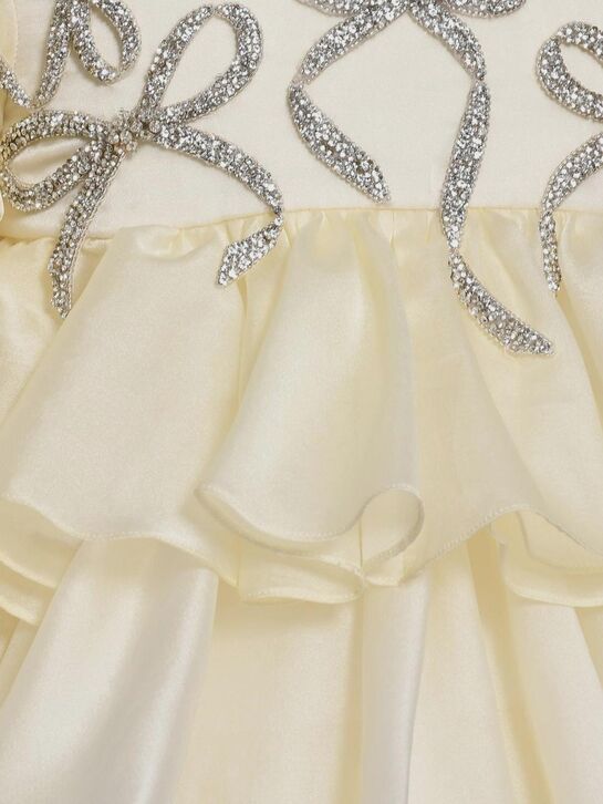 Платье с серебряными бантиками из страз Maison Ava | Фото 5